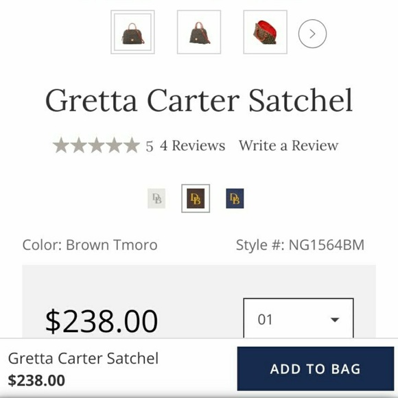 Authentic Dooney & Bourke "Gretta" Satchel. - Picture 7 of 8